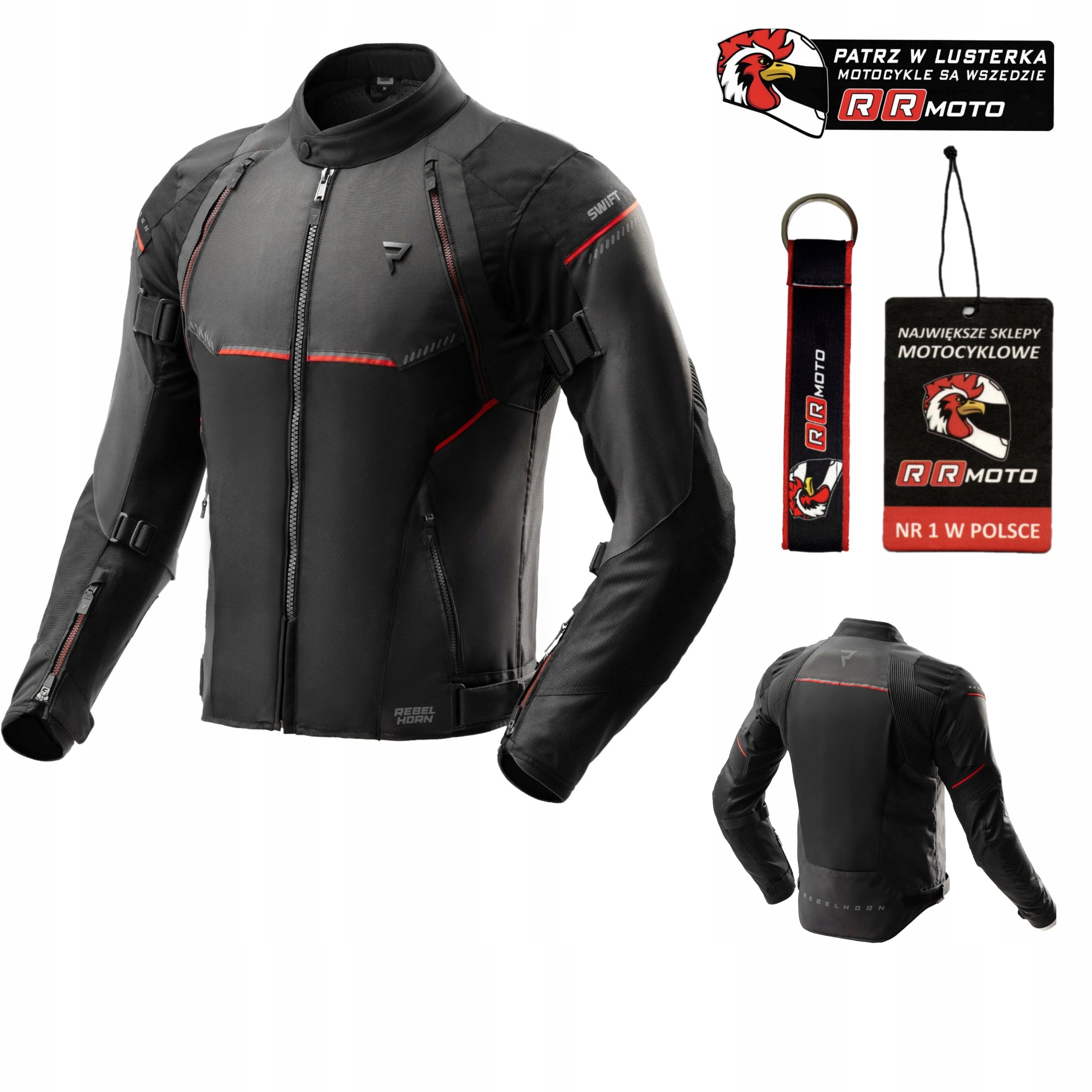 Bunda Rebelhorn Swift Black/dark Grey/red čierna šedá červená Darčeky