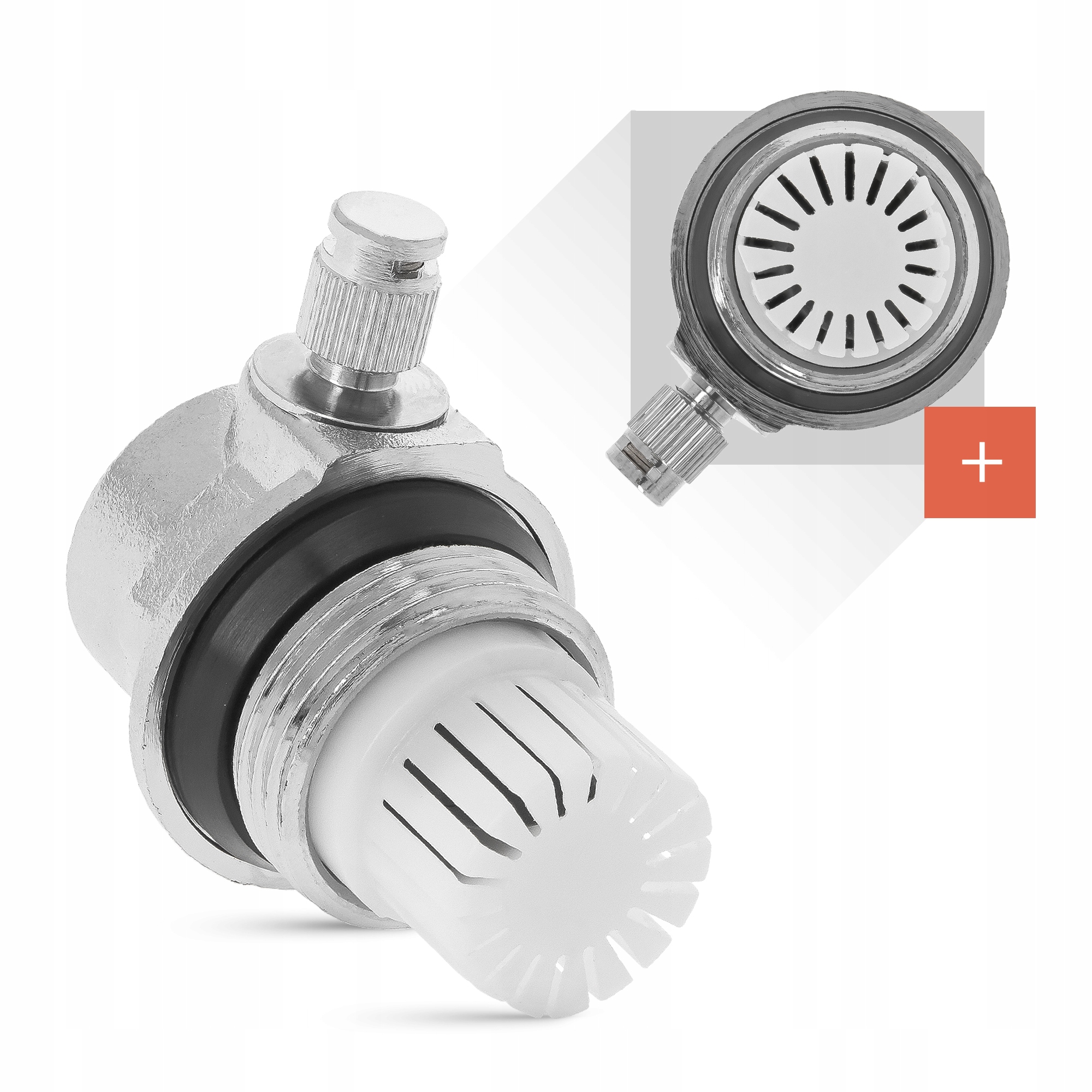 Odpowietrznik Grzejnika Automatyczny 1'' Zawór Odpowietrzający Prawy Chrom Typ inny