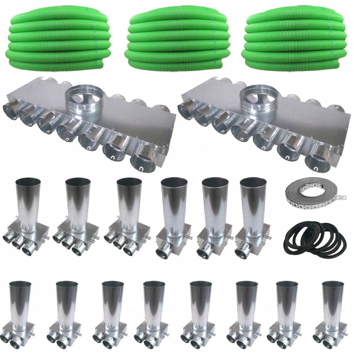 

Rekuperacja wentylacja zestaw elementów dom 180 m