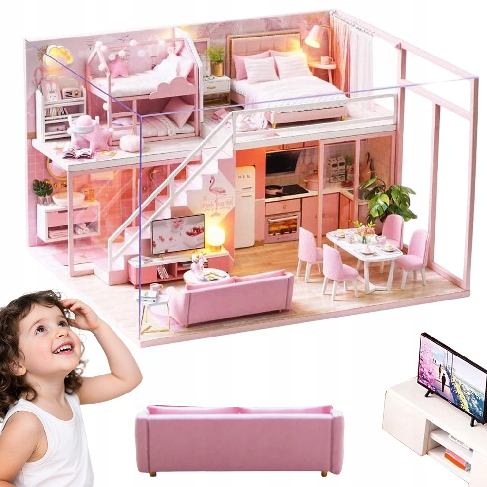 Miniaturowy Domek Book Nook Wykwintna Mieszkania Led Zestaw Do Dekoracji