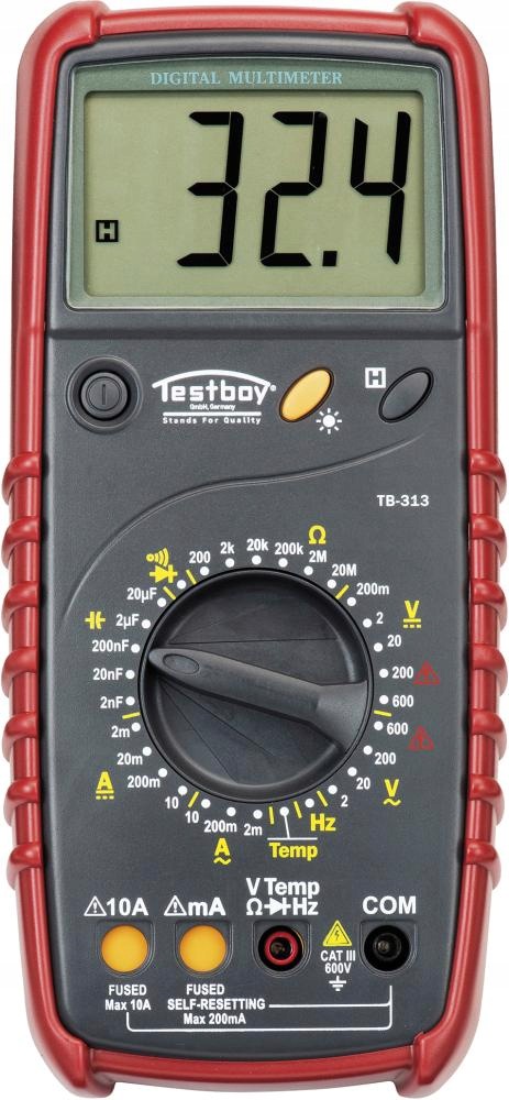 Digitálny multimetr Tb 313 Cat III 600 V s meraním teploty Testboy