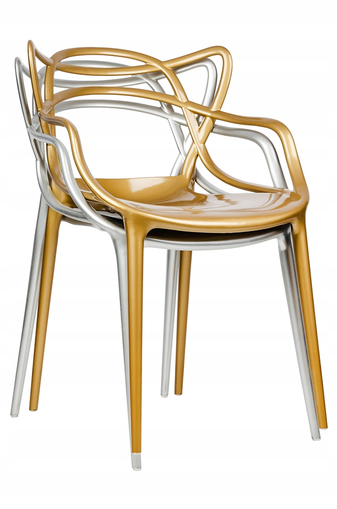 Krzesło LUXO srebrne - ABS Wysokość mebla 82.5 cm