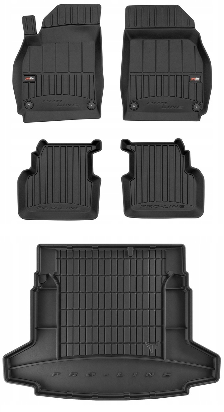 Set 3D gumové rohože Saab 9-3 2 Sedan 2002-2015