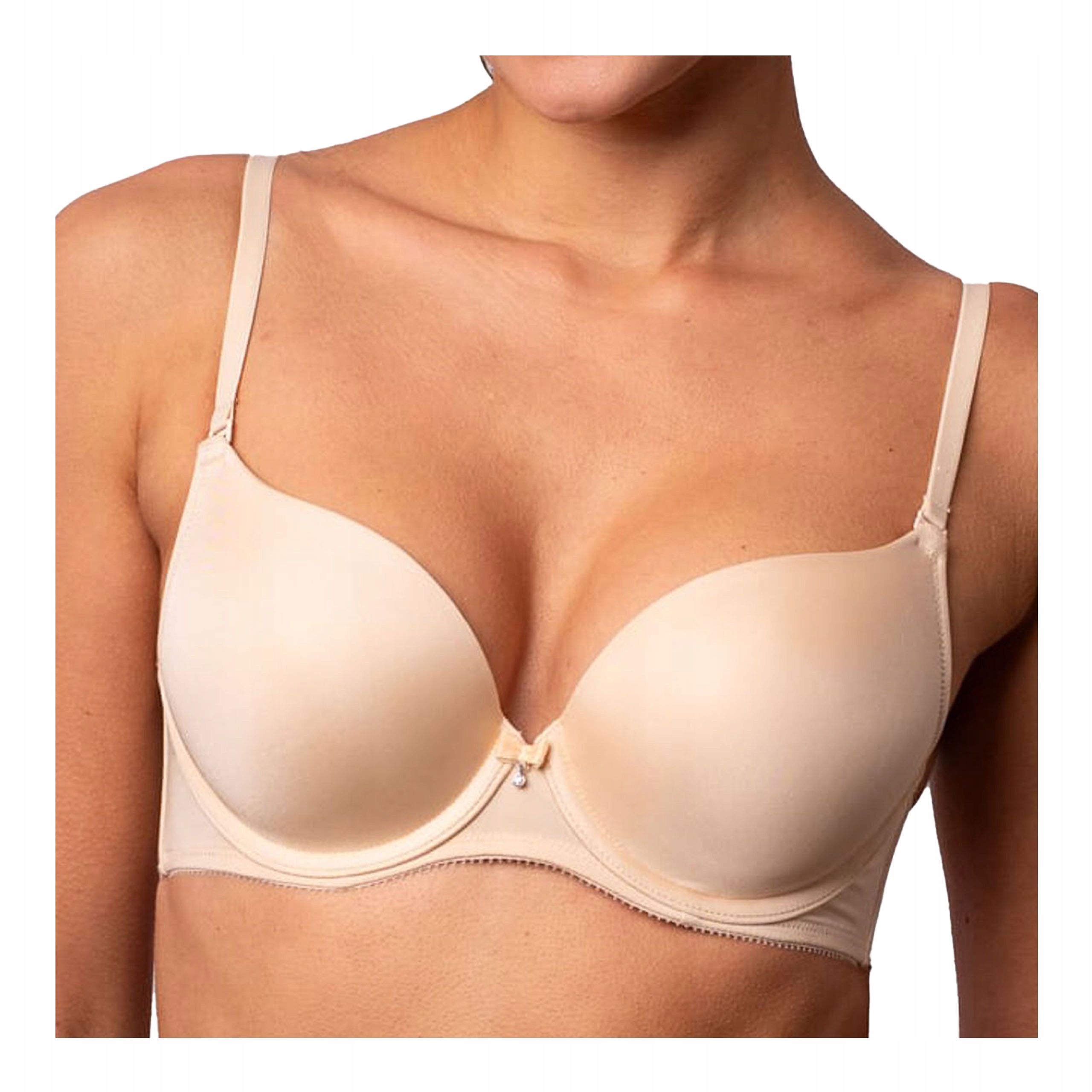 Push up podprsenka vyztužená s gelovou vložkou béžová Agio 95B