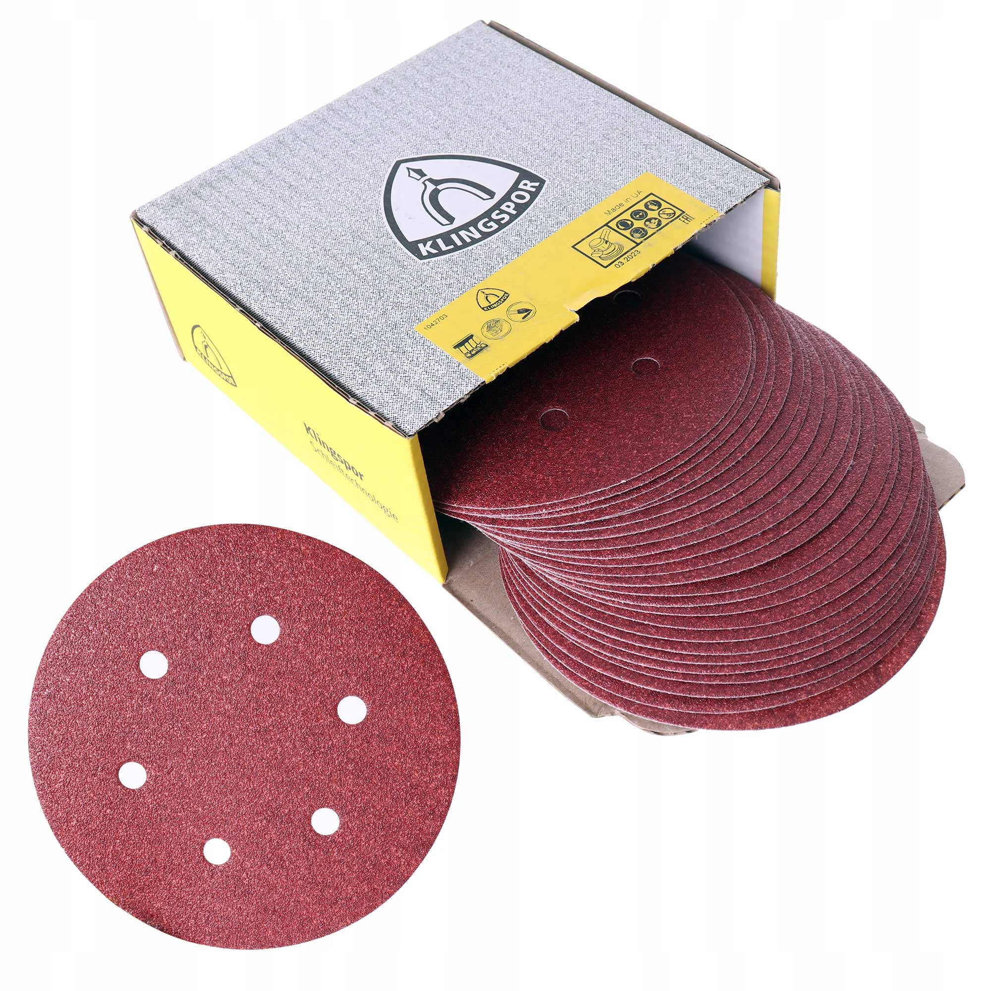 

50x Papier Ścierny Rzep Krążki Ścierne 150mm gr80