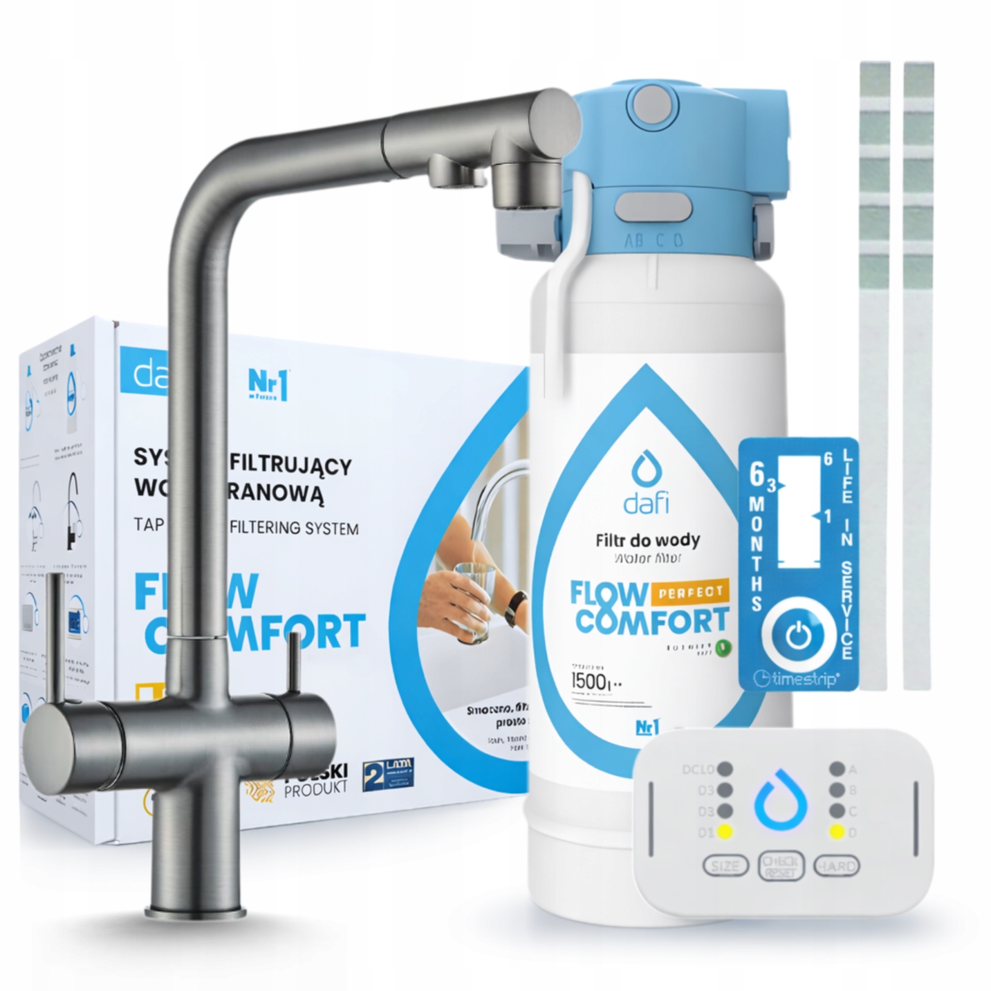 Kuchyňská Baterie Třícestná Sada S Filtrem Dafi Flow Comfort D-1 Pod Dřez