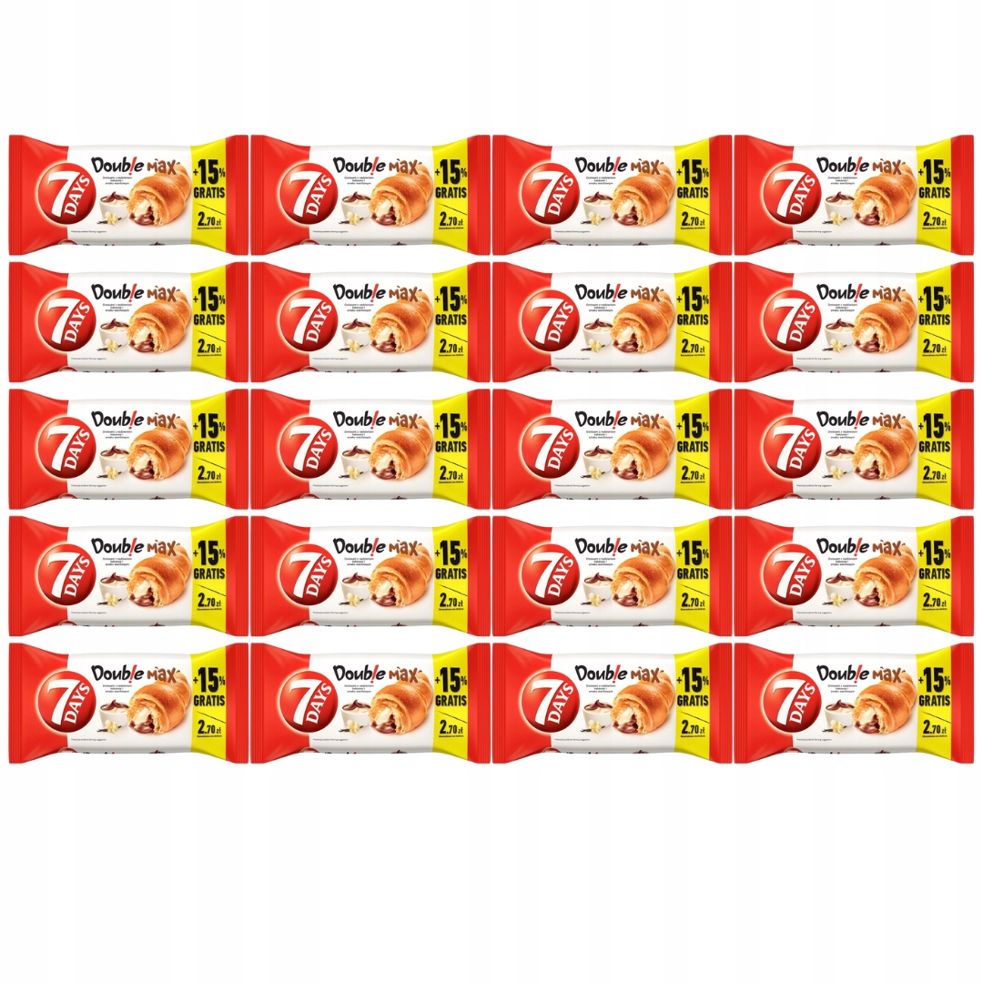 Levně 7 Days Doub!e Max Croissant s náplní s kakaovou a vanilkovou příchutí 110