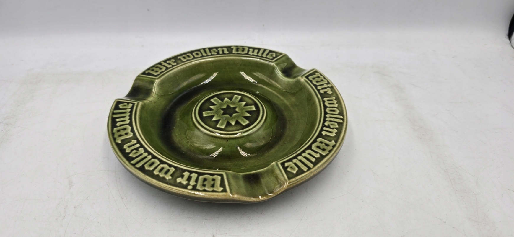 STARA SYGNOWANA CERAMICZNA POPIELNICZKA