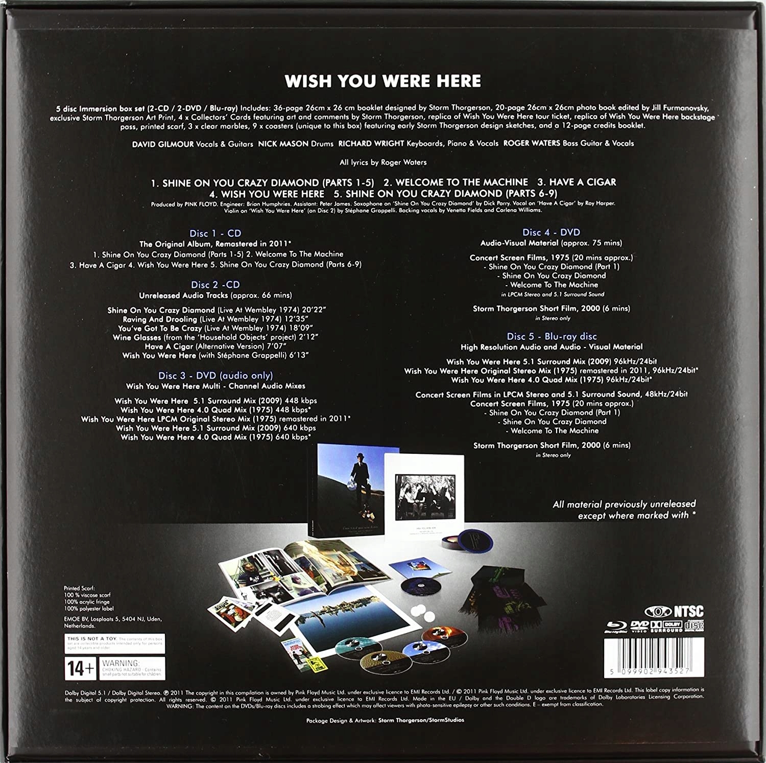 Pink Floyd Wish You Where Here 5枚組Boxセット Wish You Were Here (50th Anniversary) DELUXE BOX 5LP + 2CD +