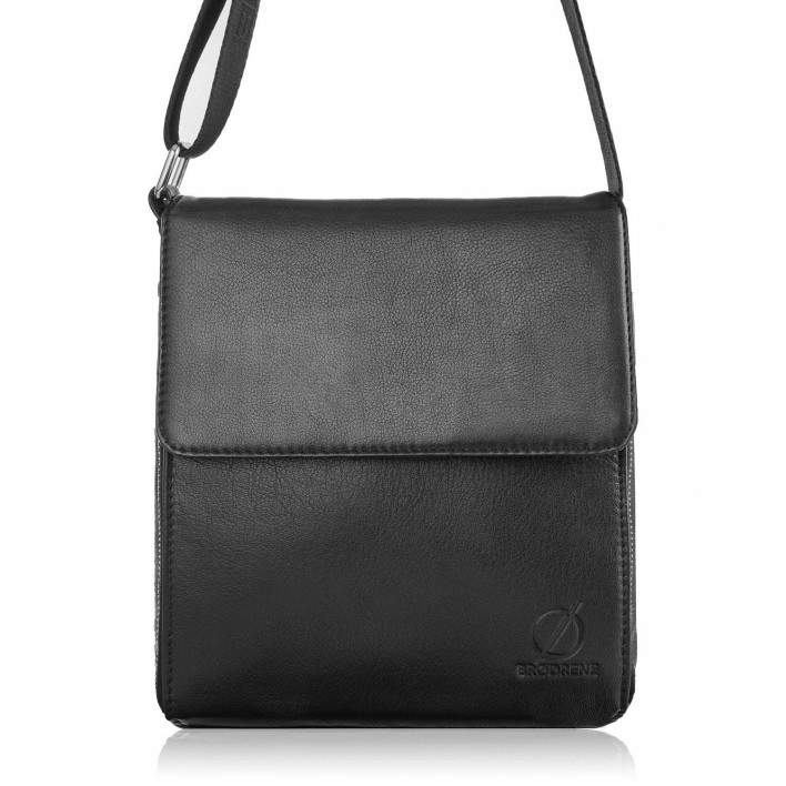 Pánská taška přes rameno černá, moderní kožená kabelka přes rameno do města Brødrene