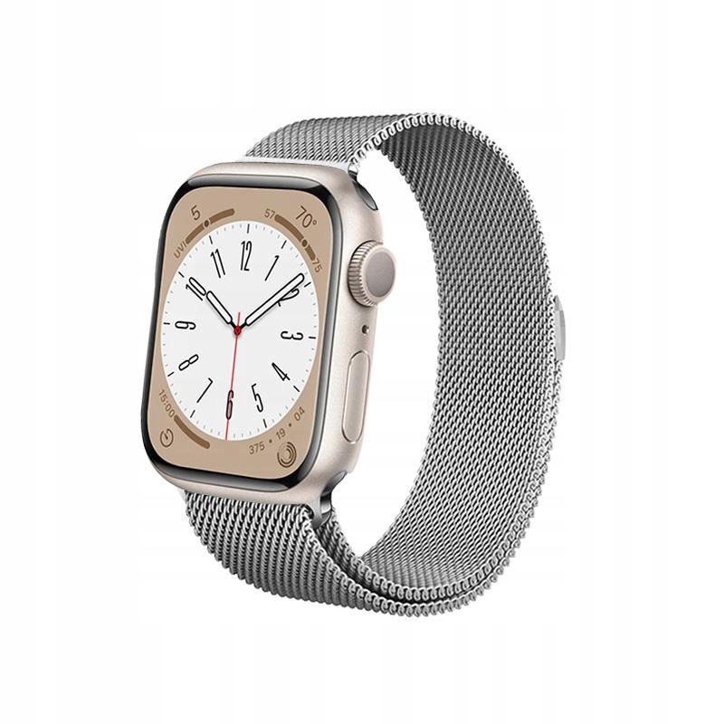 Pasek Srebrny Do Apple Watch Ultra Se 11 10 9 8 44 45 46 49 Opaska Crong