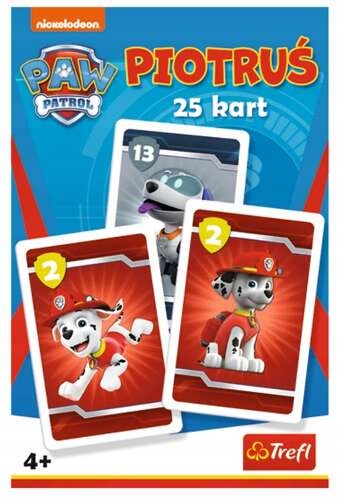 Psi Patrol PIOTRUŚ Gra dla dzieci 4+ Polska wersja Trefl 25 kart Wydawca Trefl