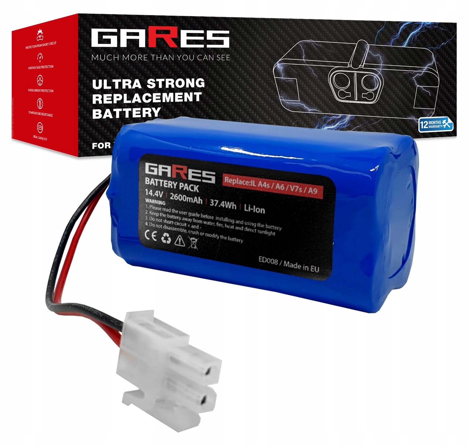 Bateria Akumulator do Ilife A4s A6 V7s A8 A9s V7 V7s Pro 14,4V 2,6Ah