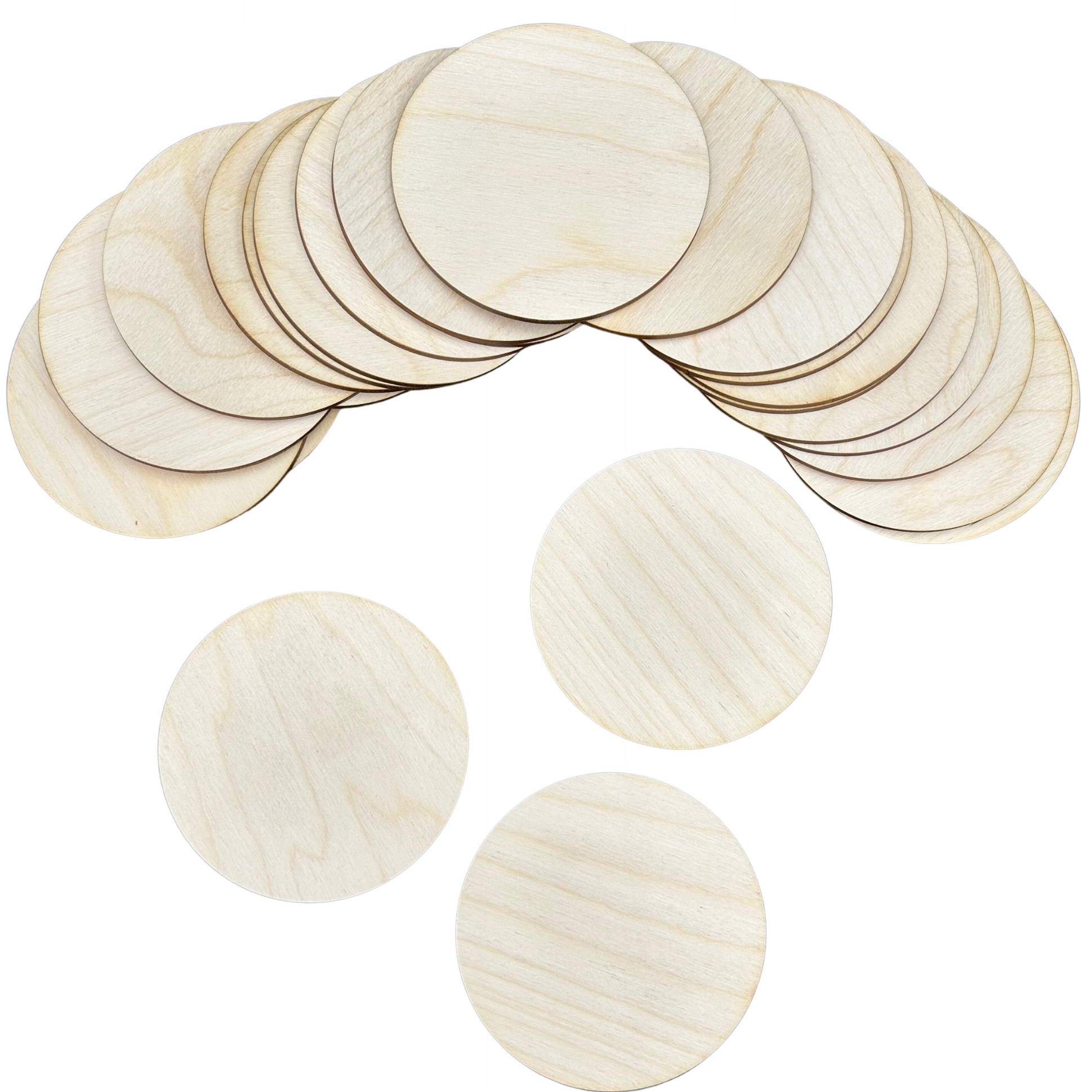 Drewniane koło kółko kółka baza sklejka 10cm 25szt