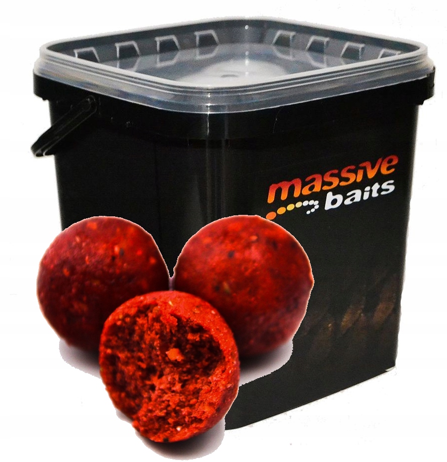 Massive Baits Eco Boilies 18mm Truskawka wiadro 3kg