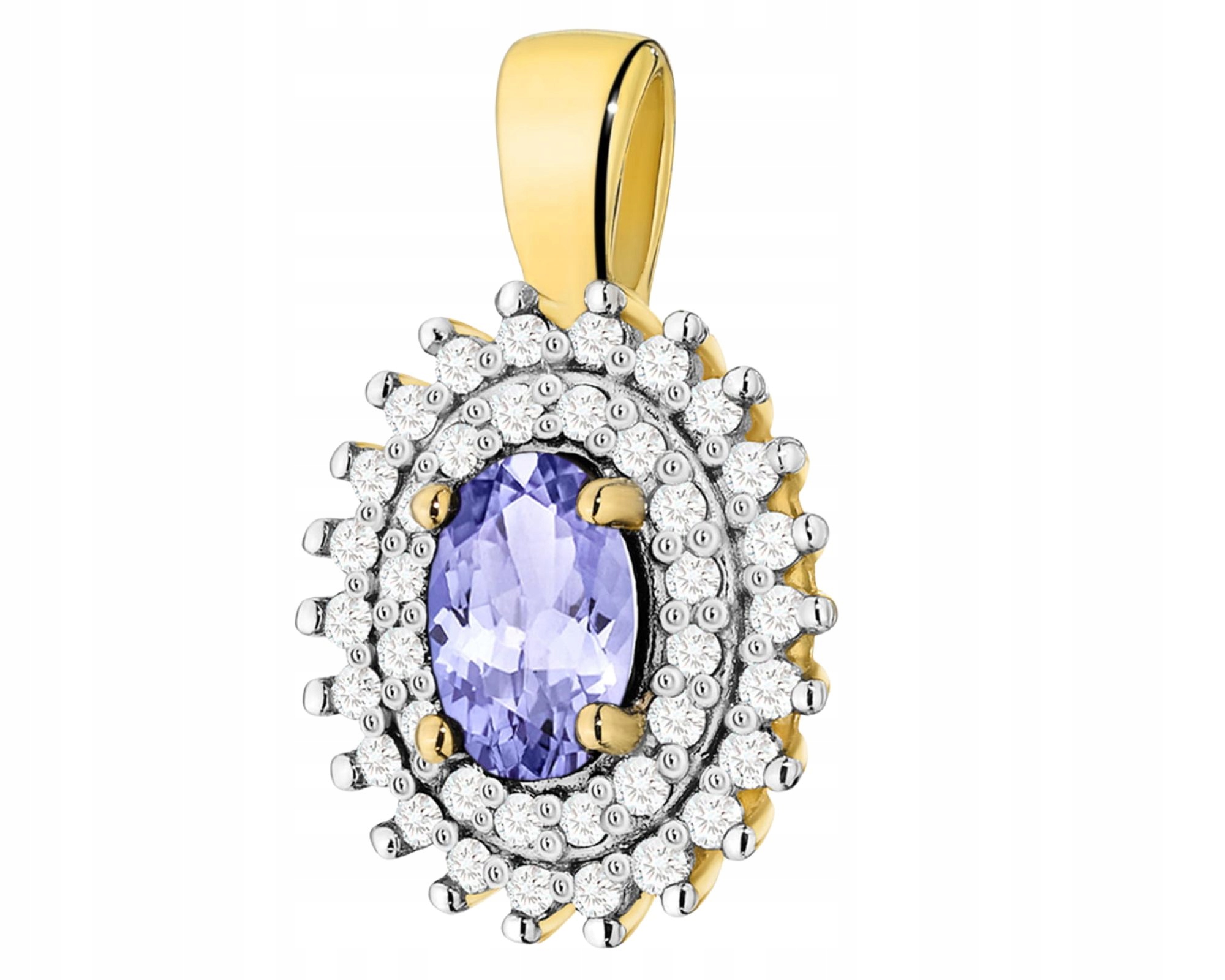 Zlatý Přívěsek S Tanzanitem A Diamanty 585
