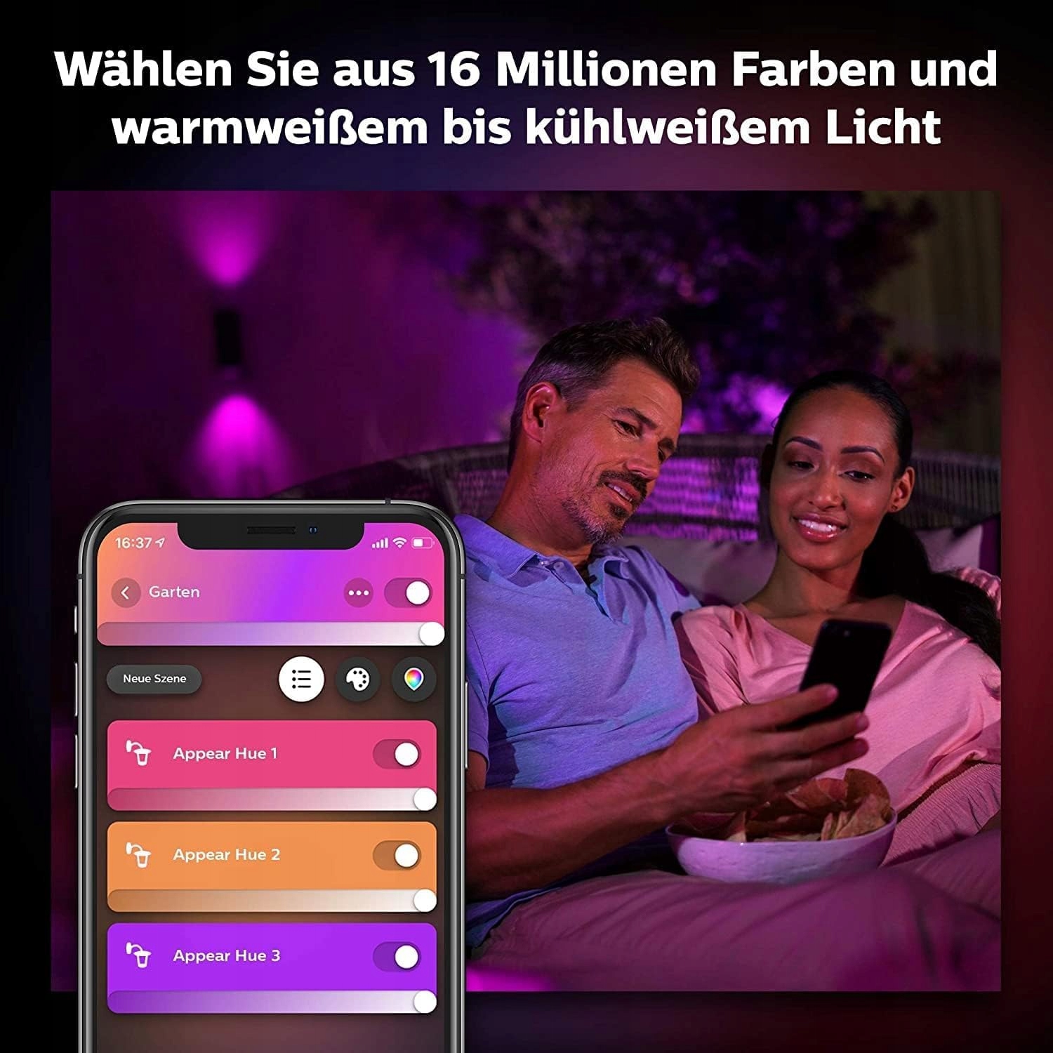 Philips Hue Appear Lampa Zewnętrzna Smart LED RGBW Ściemniana 2 Szt — miniatura 5
