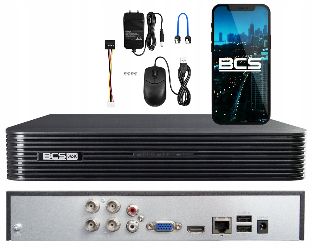 Analógový záznamník monitorovania Bcs 4 kanály pre 5MPX BCS-B-XVR0401(2.0)