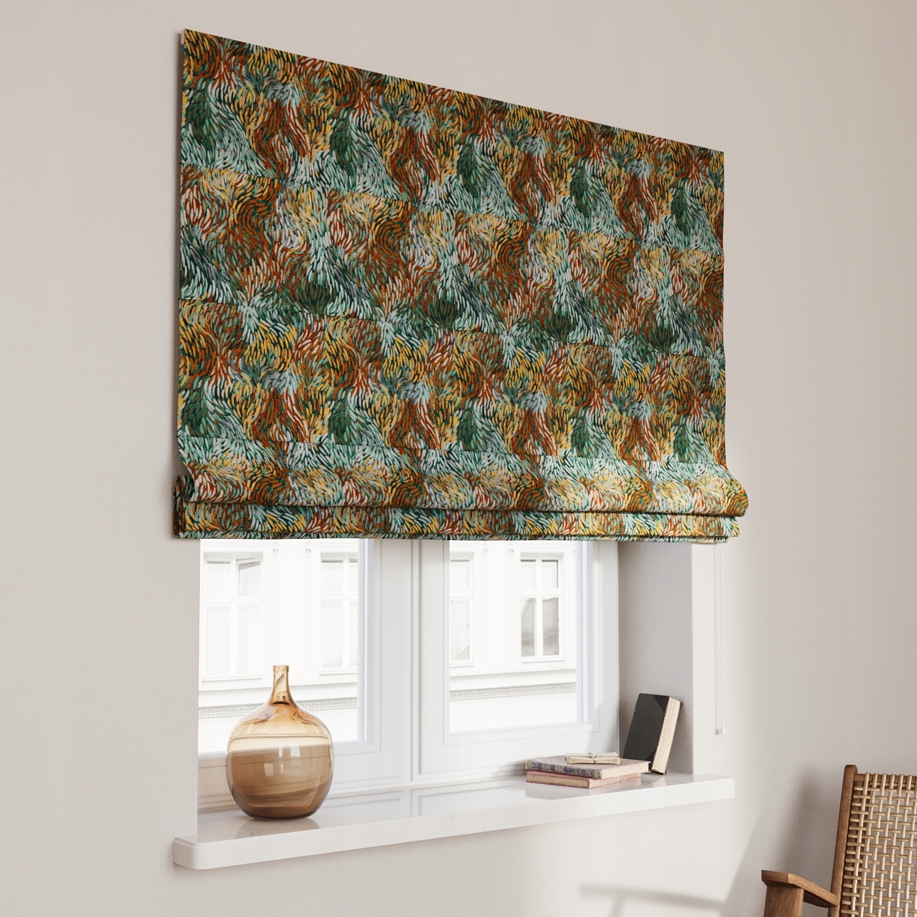 Hotová římská roleta Capri 100 x 180 cm oranžová