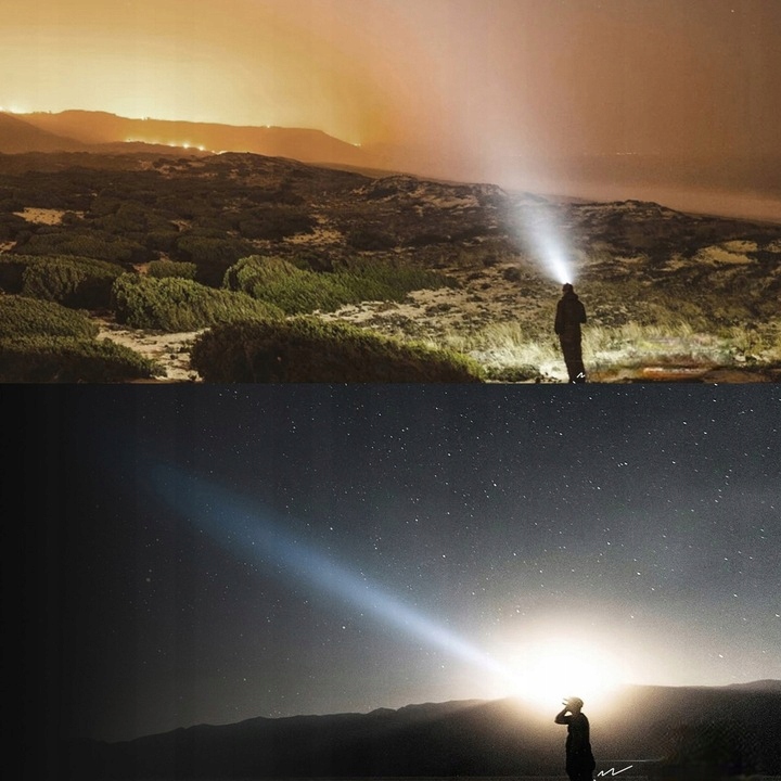 LATARKA LED CZOŁOWA MOCNA AKUMULATOROWA CZOŁÓWKA NA GŁOWĘ USB RÓŻNE TRYBY Liczba trybów 8