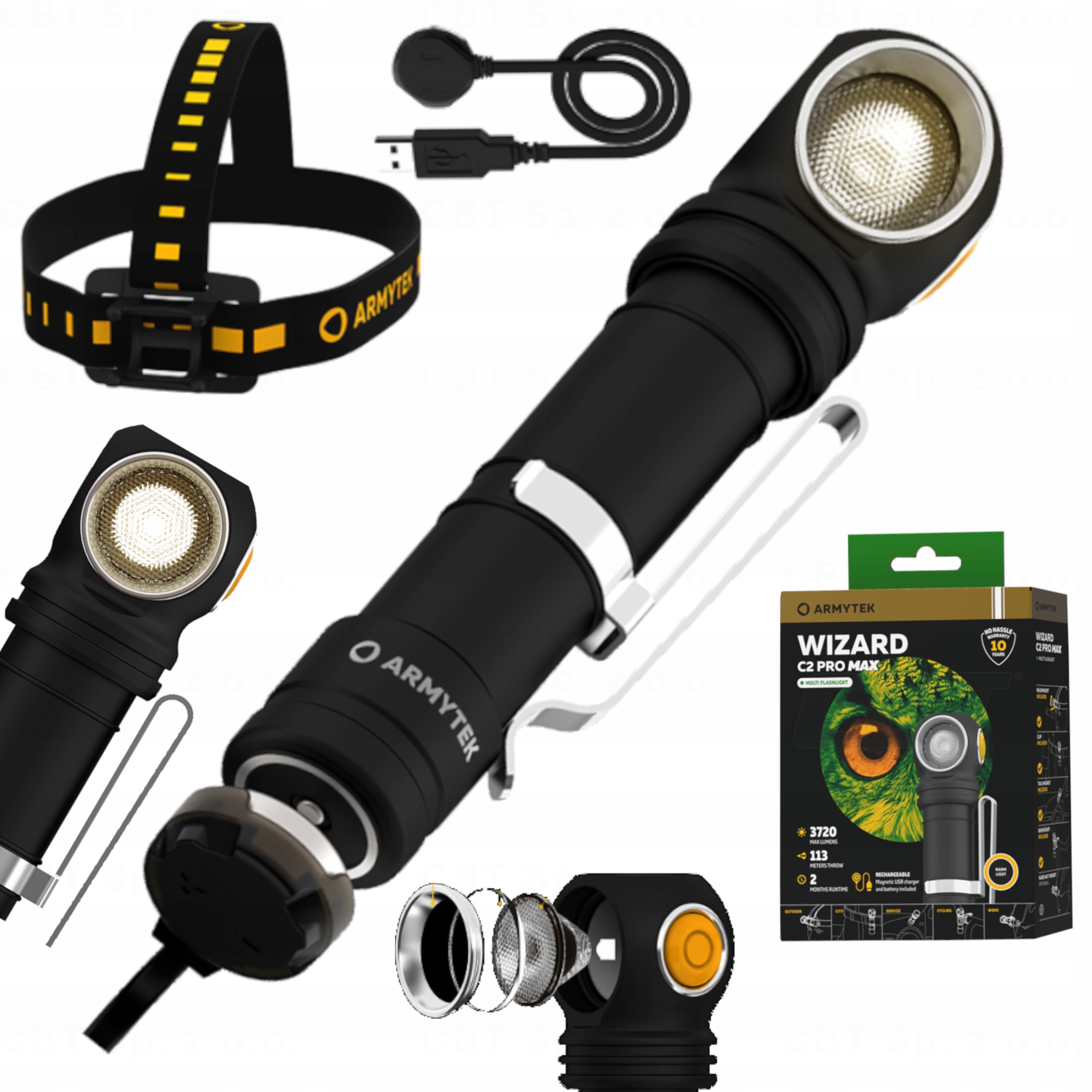 

Latarka Czołowa Wizard C2 Pro Max Aku Led 3720lm