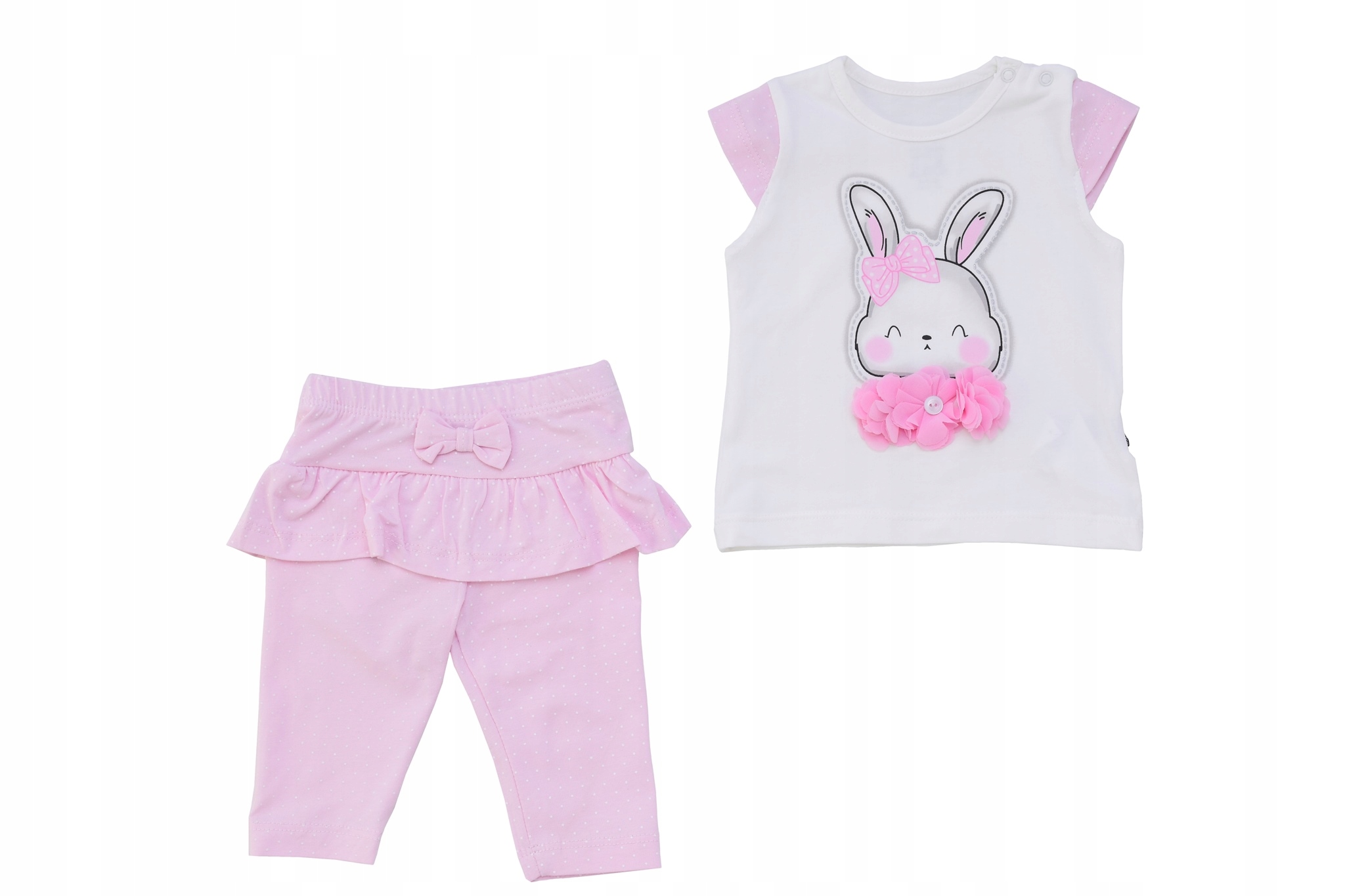 

Letni Komplet Niemowlęcy Koszulka I Getry Róż R-92