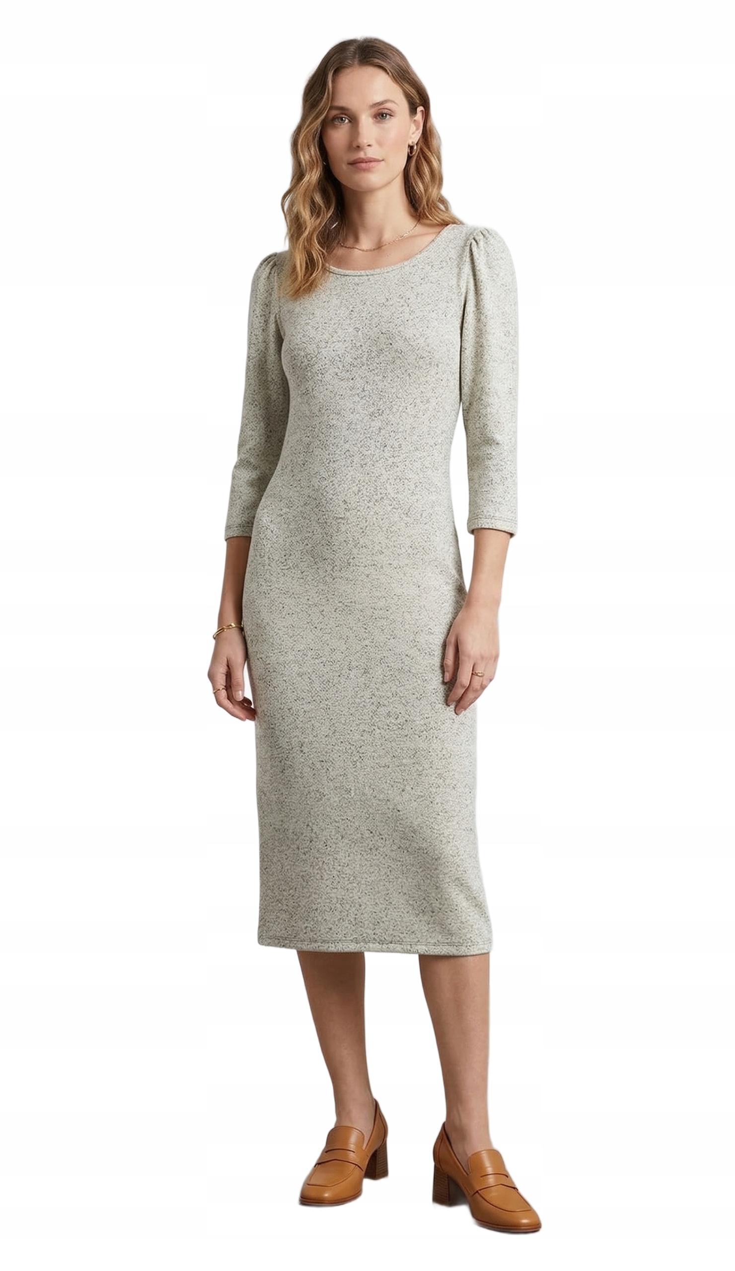 Noppies Jednoduché Šaty S 3/4 Rukávem Melanž Xs 6FA