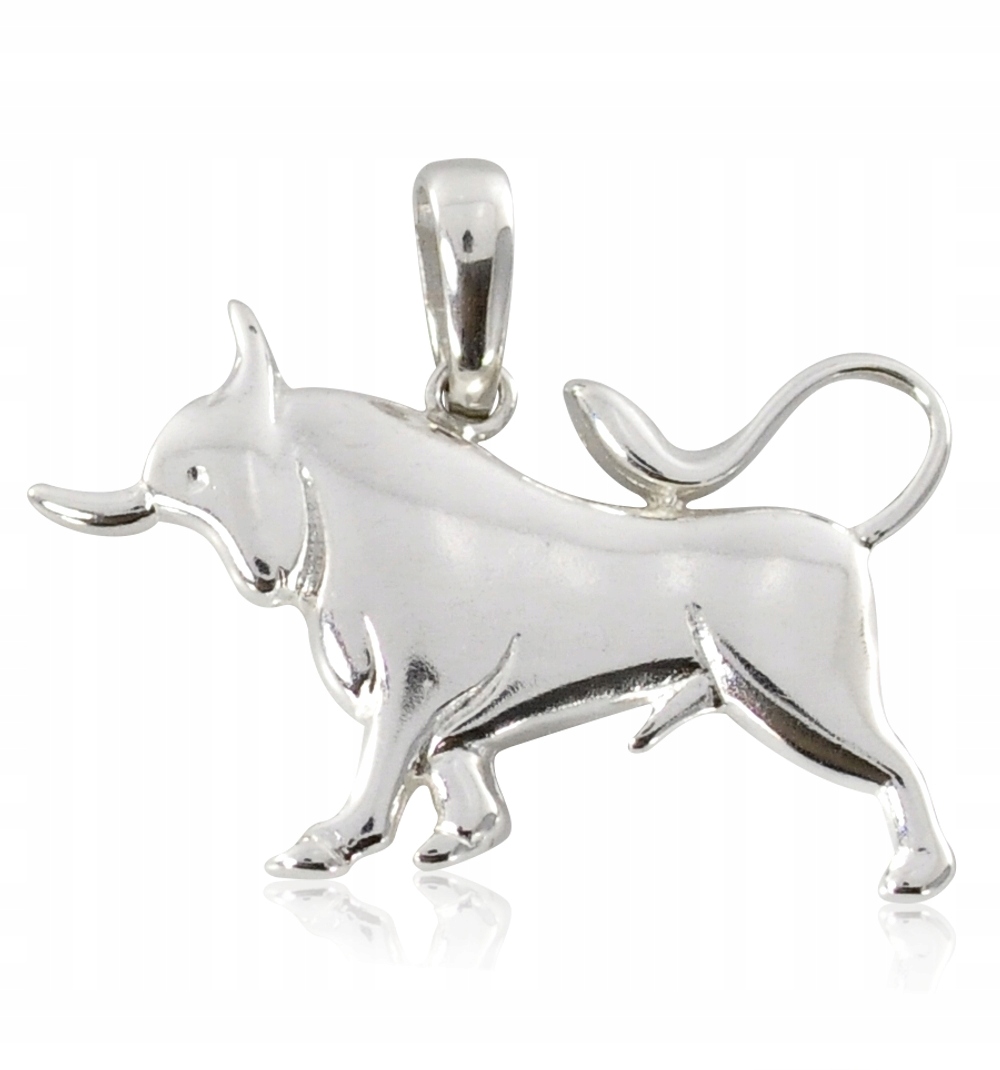 Velký Přívěsek Znamení Zvěrokruhu Býk Stříbro 925