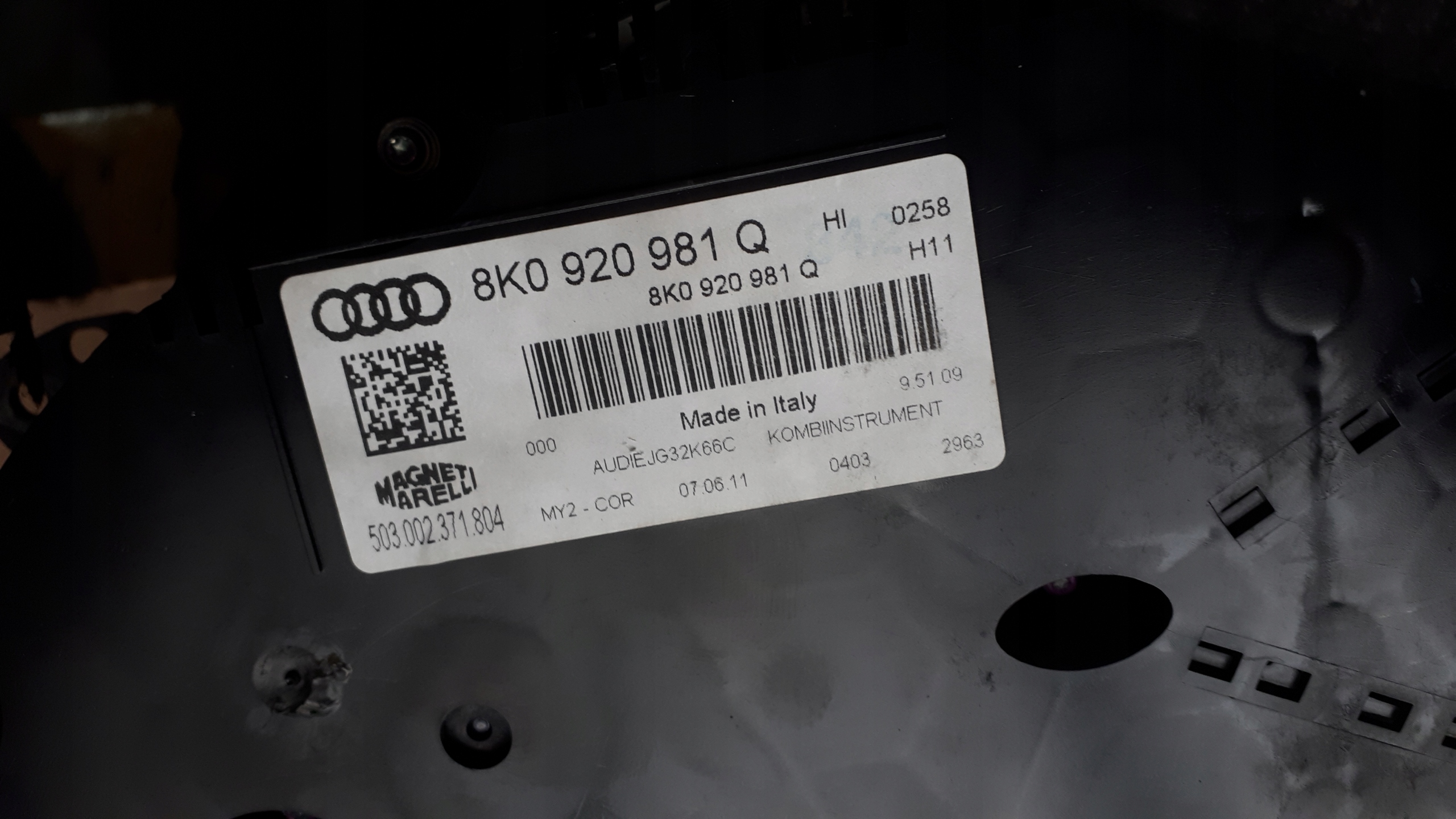 S4 B8 dials clock FIS 3.0 TFSI dials 8K0920981Q
