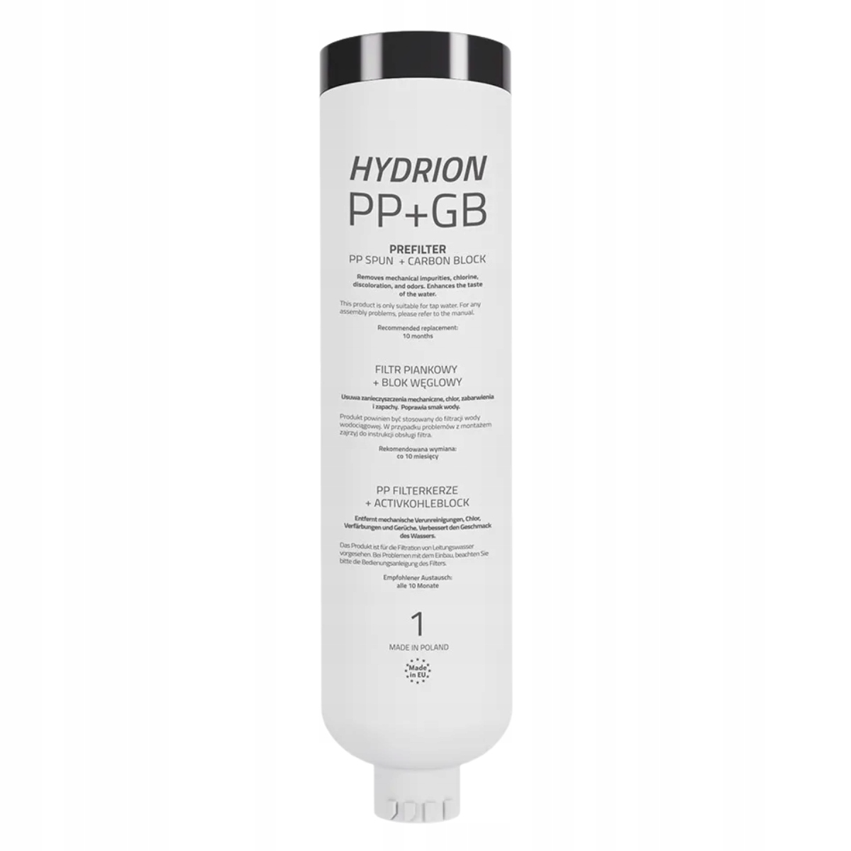 Náhradní náplň Prefiltr Hydrion 5 µ m, uhlíková, protivápenná, pro vodní filtr Ro