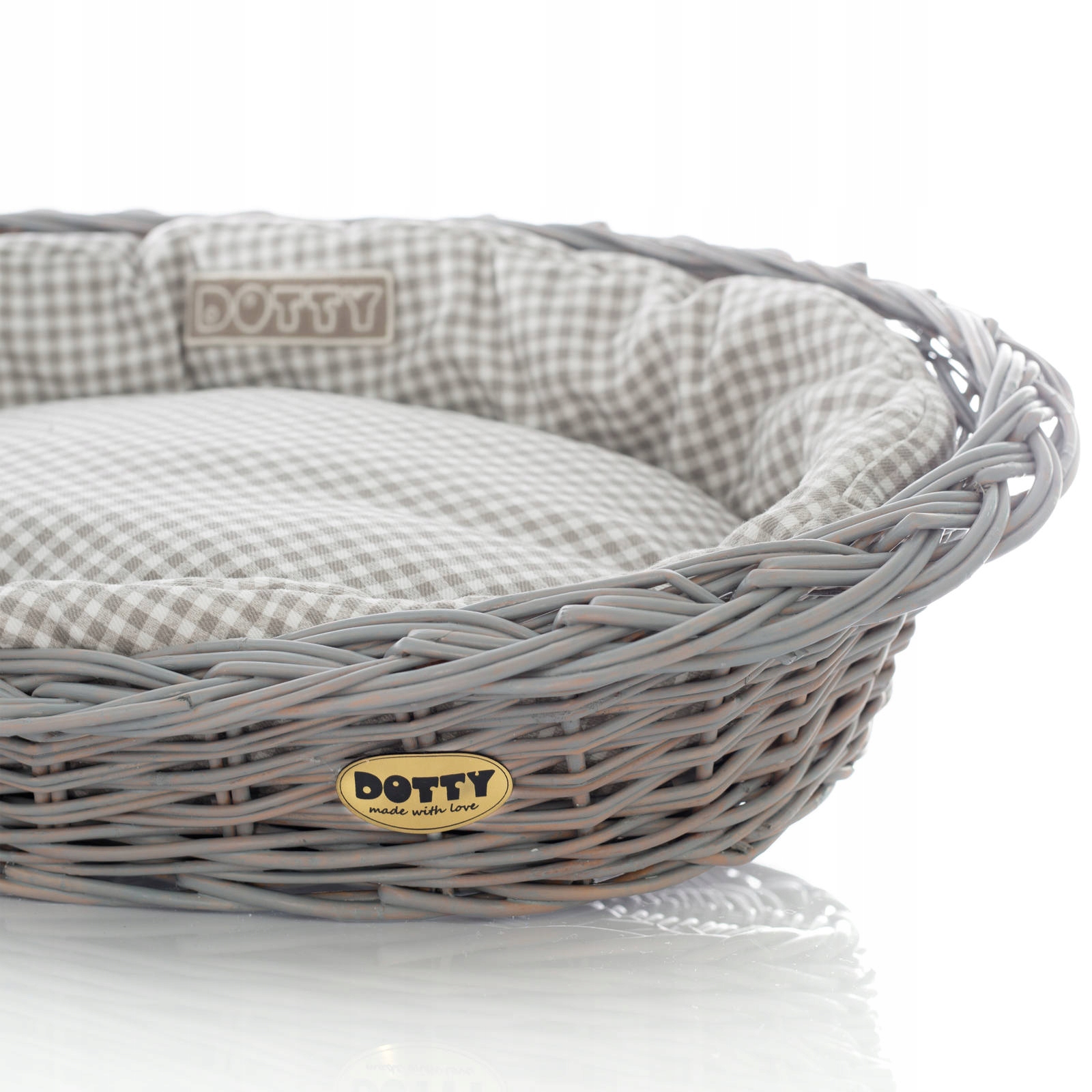 Levně Dotty pelíšek nebo psí šedý košík 100% Handmade