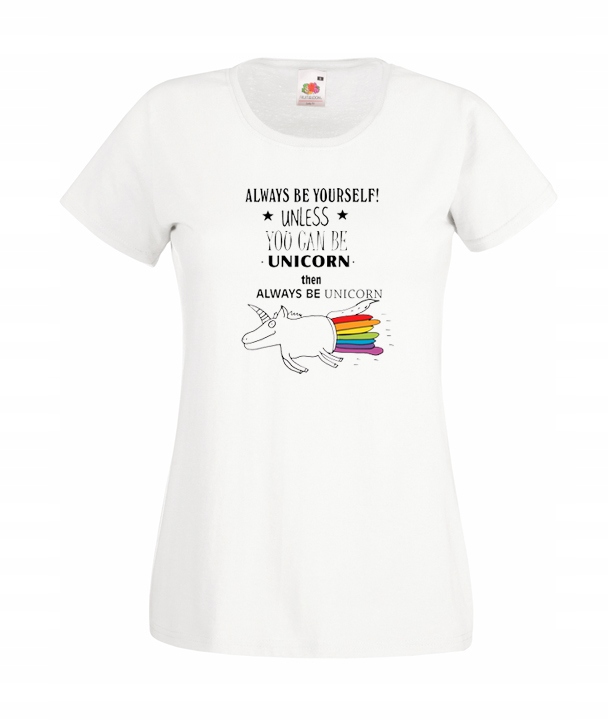 

M Koszulka Damska Unicorn Jednorożec Bądź Sobą