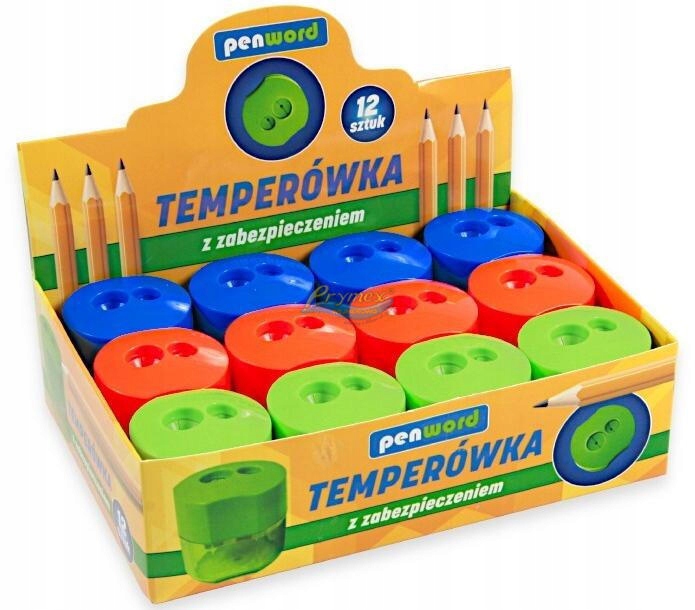 

Temperówka Podwójna z Zabezp i Pojemnikiem 1szt