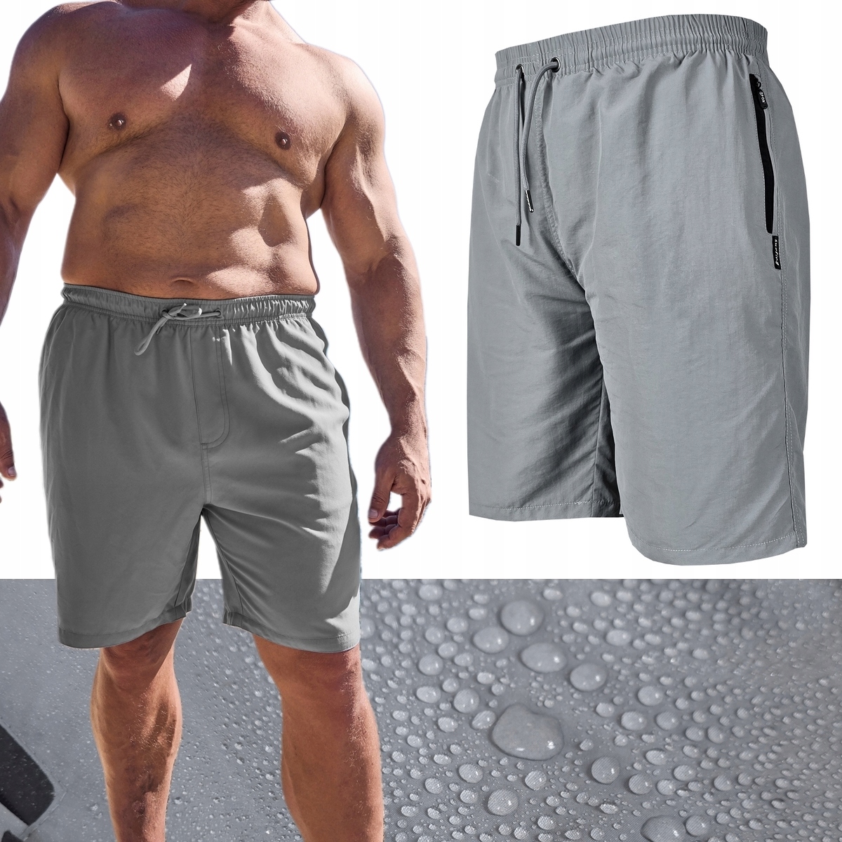 SZYBKOSCHNĄCE KAPIELÓWKI KRÓTKIE SPODENKI KĄPIELOWE męskie PREMIUM 4XL