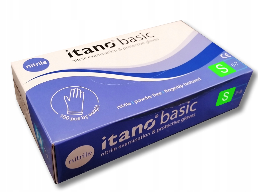 

Rękawiczki Nitrylowe Itano Basic r.S 100 szt.