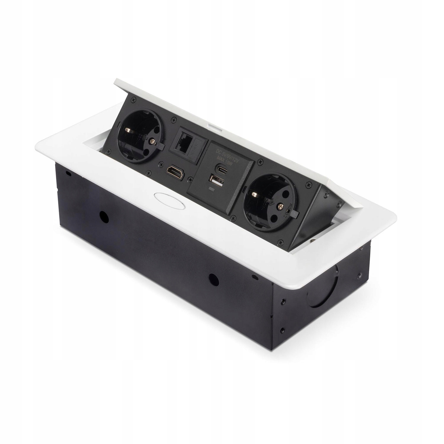 Zásuvka zasunutelná do desky Atom 26 2xUSB (a+c) Hdmi RJ45 Bílá