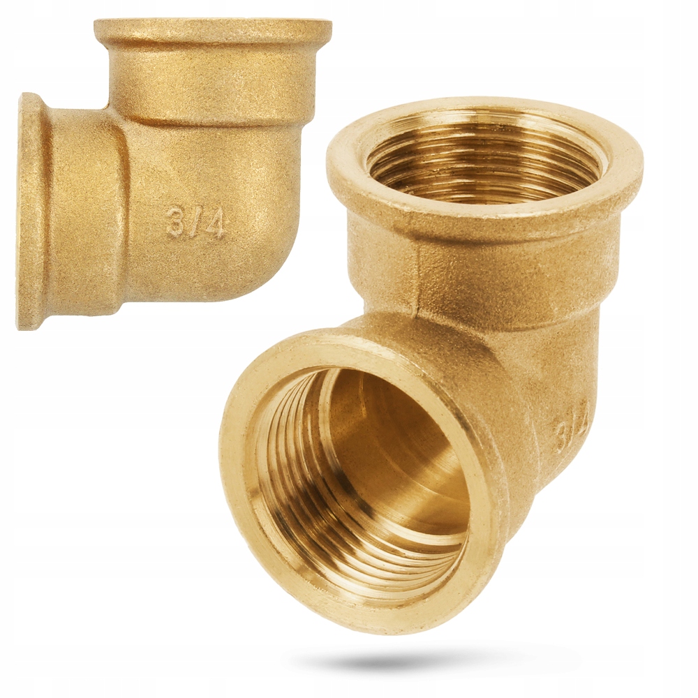 

Kolano instalacji wodnych C.o. mosiężne 3/4'' Gw