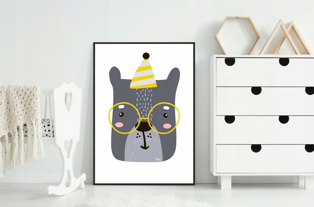 OBRAZ PLAKAT W RAMIE A4 cm Miś PD261 Bohater / Bajka Inny