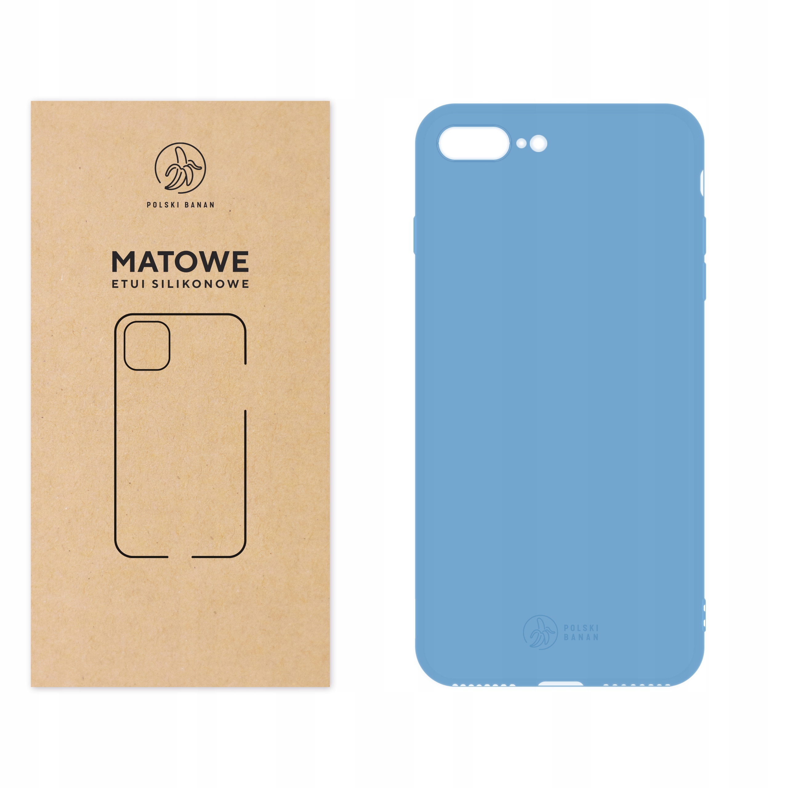 

Etui Matowe do iPhone 7 Plus 8 Plus błękitne