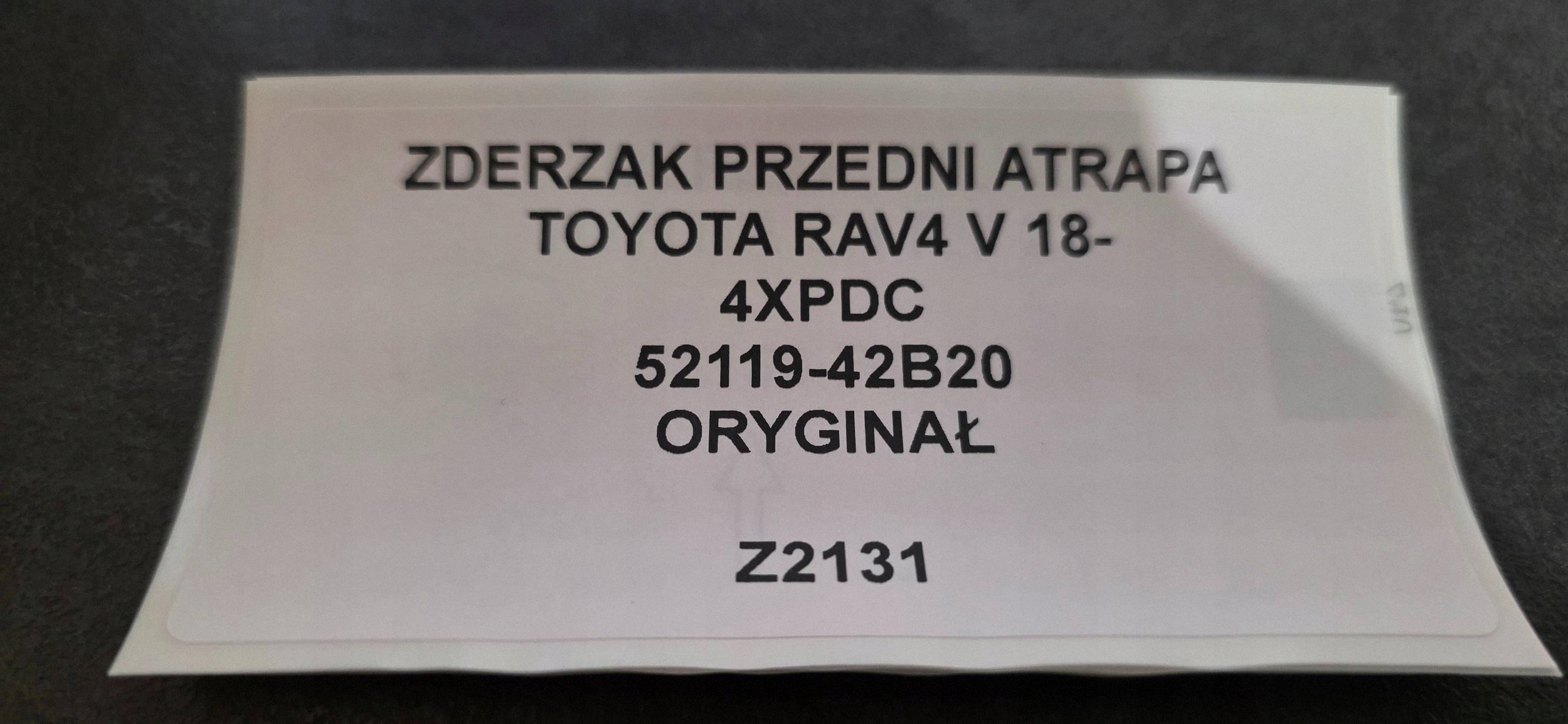 front bumper grille TOYOTA RAV4 V 18- 4XPDC original 52119-42B20