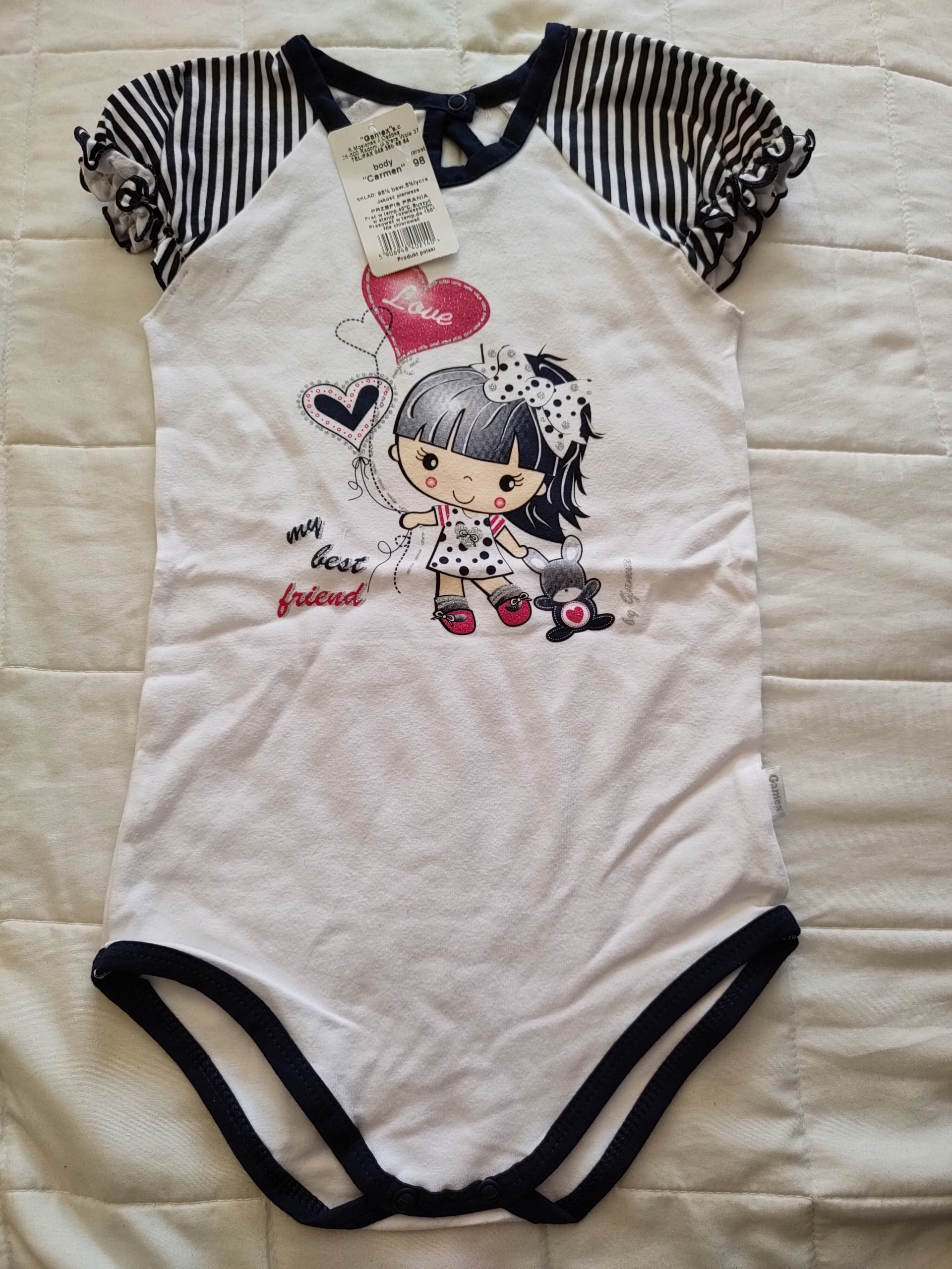 

nowe body Carmen roz 98 cm Gamex bawełna