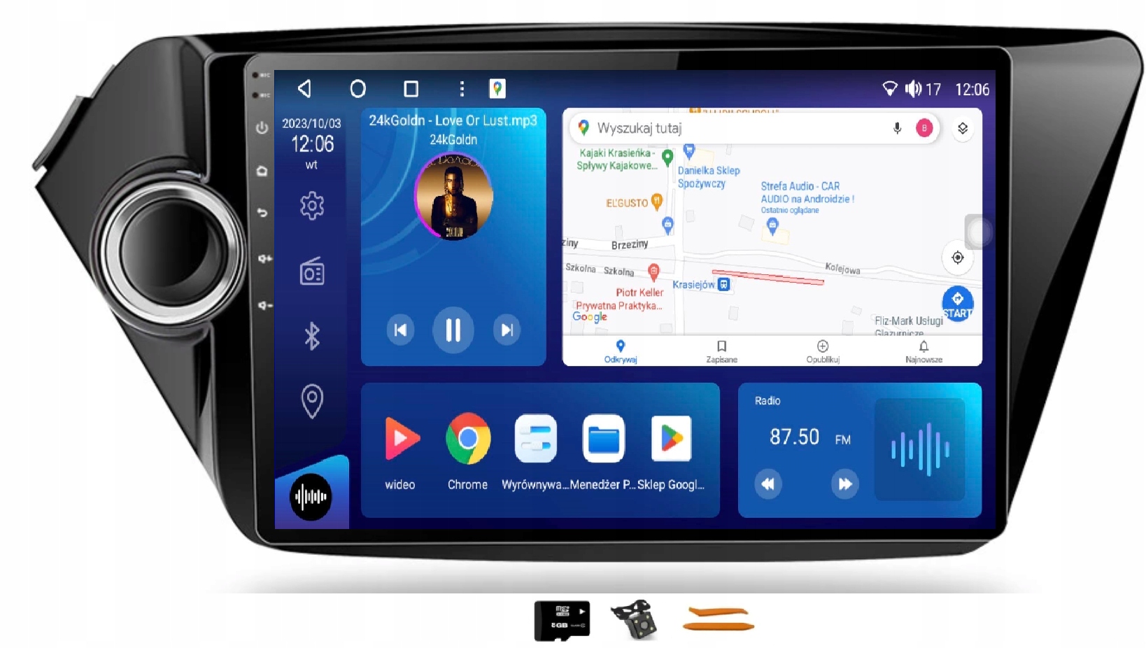 Rádio Android Navigácia Qled Carplay Lte 64GB Gps Dsp Kia Rio 3 11-17