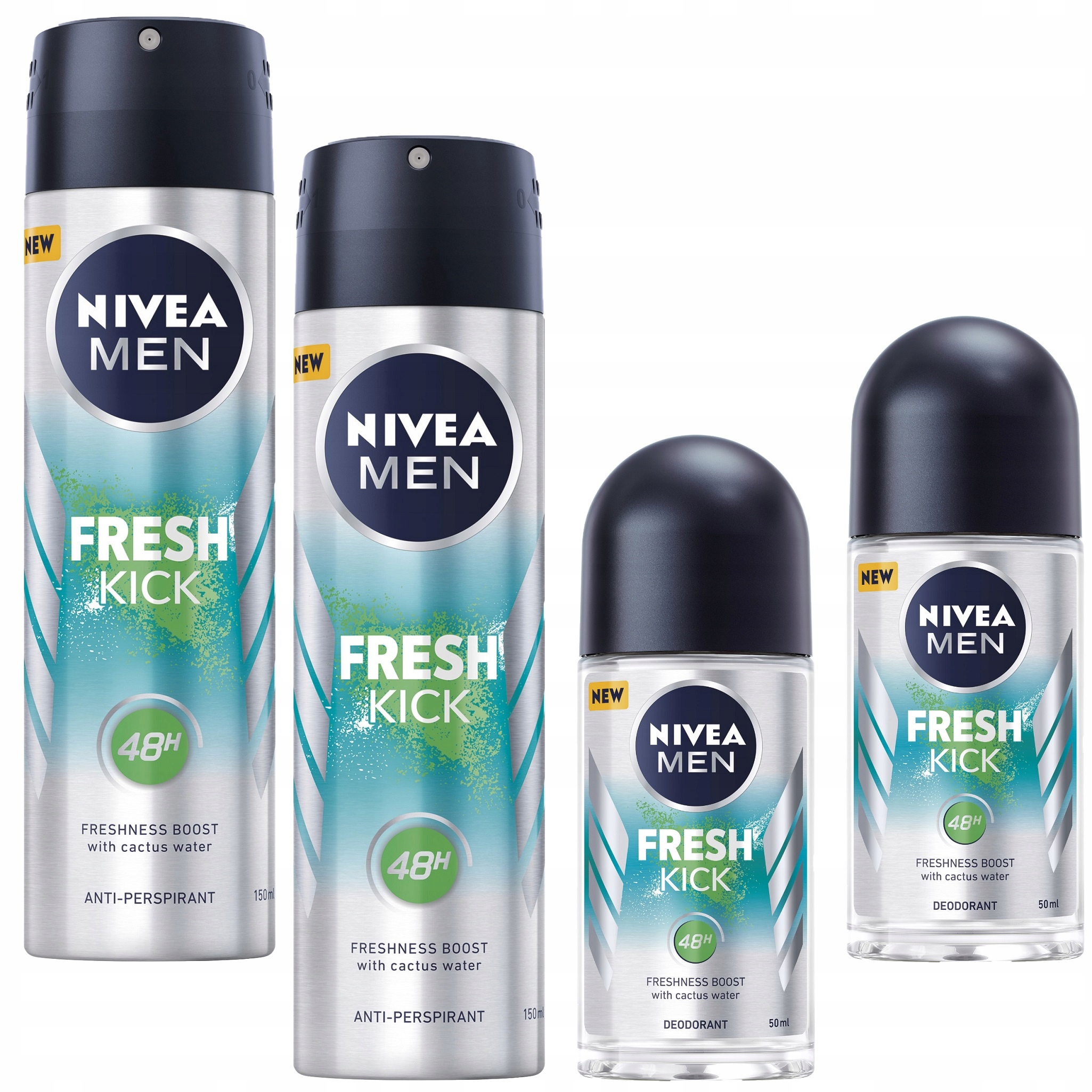 

Nivea Men Fresh Kick Antyperspirant 4 Zestaw