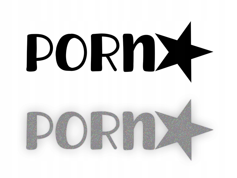 Porn STAR - Naklejka na samochód na auto - ODBLASKOWA