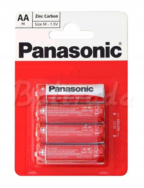 Baterie Panasonic cynkowo-węglowe R6 Aa 4 sztuki