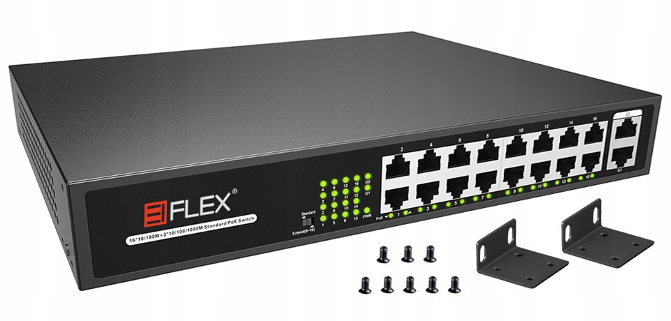Switch Poe 16x Poe Fe 2x Uplink Gigabit Uplink 160W Rack 1U