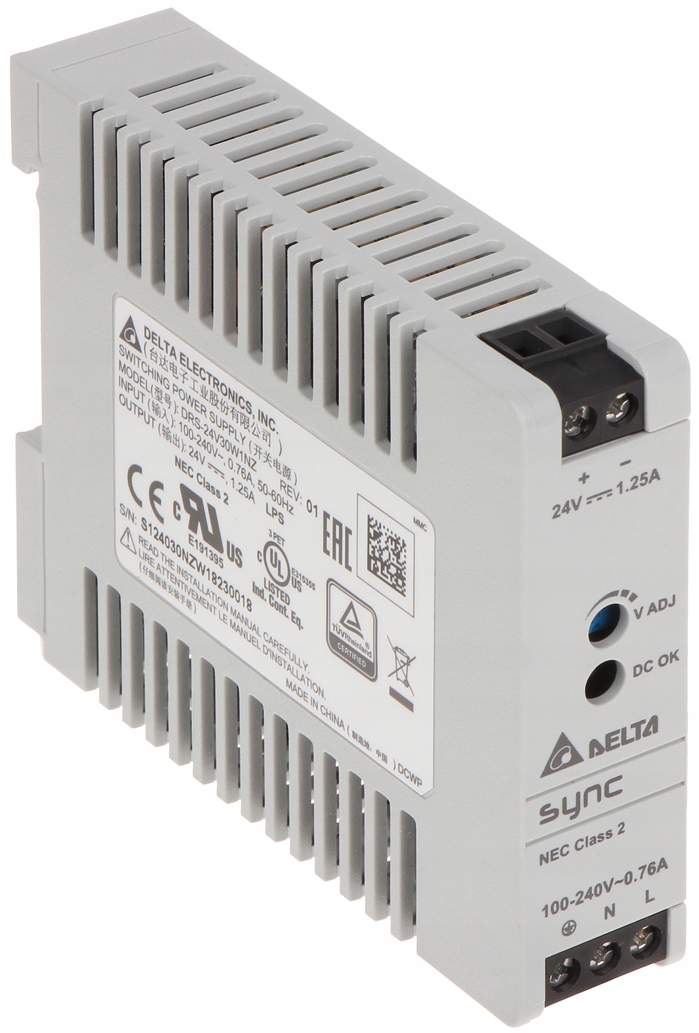 Spínaný Zdroj DRS-24V30W-1NZ Delta Electronics