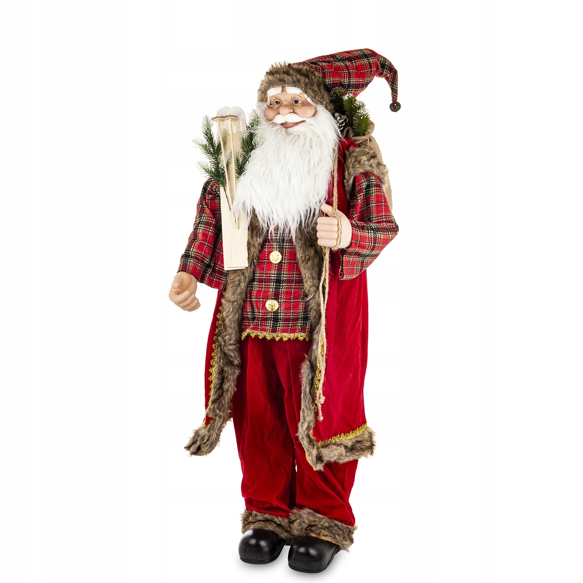 Veľký Červený Svätý Mikuláš Figurka Ozdoba na Sviatky Darček pod stromček