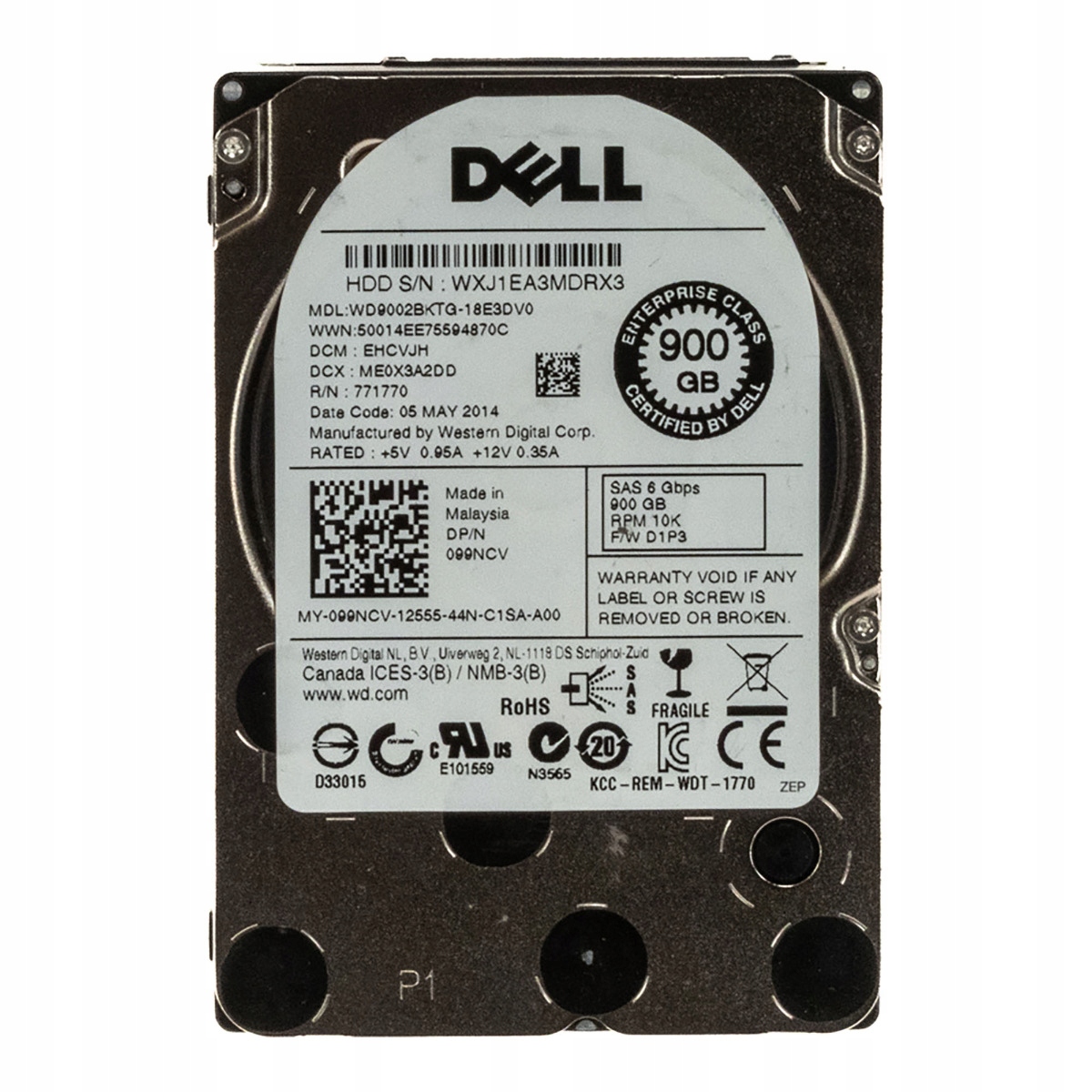 Wd 900GB 10K 64MB SAS-2 2.5'' WD9002BKTG