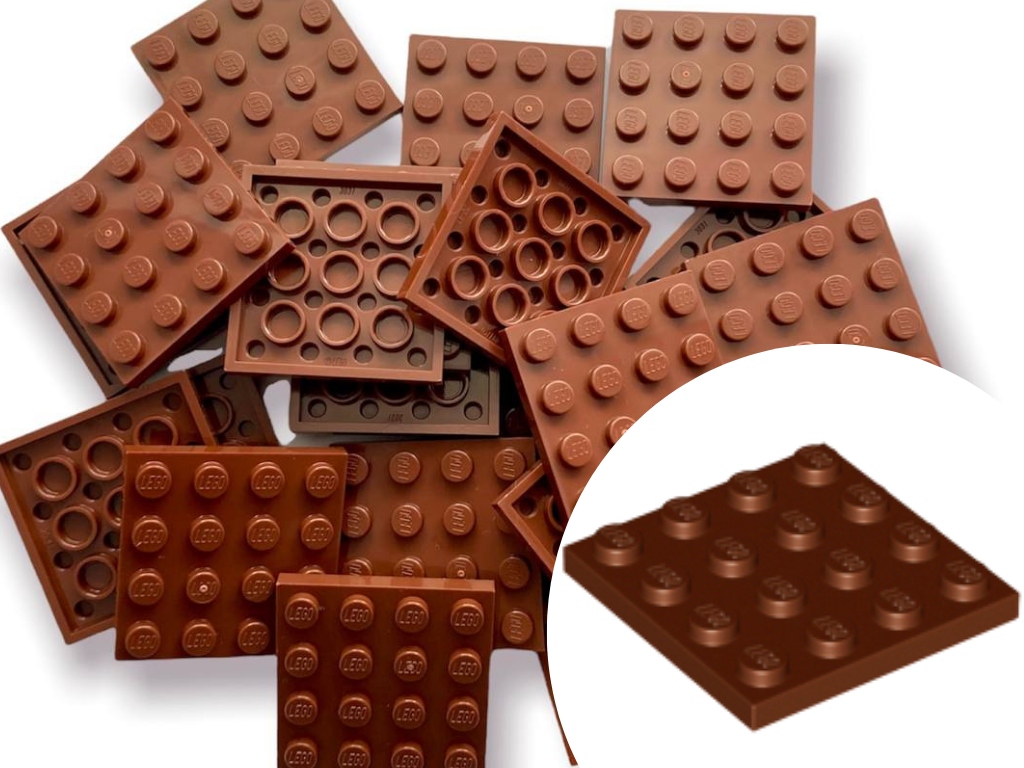 

Lego 3031 Plate Płytka 4X4 Reddish Brown 10 sztuk